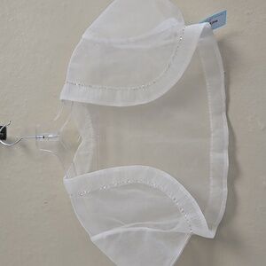 Size 12 Ivory Bridal Bolero/Jacket/Cover Up/Shrug for wedding, flower girl